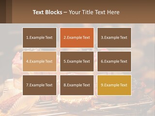 A Table Topped With Cakes And Pastries Covered In Icing PowerPoint Template