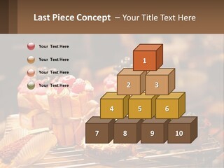 A Table Topped With Cakes And Pastries Covered In Icing PowerPoint Template