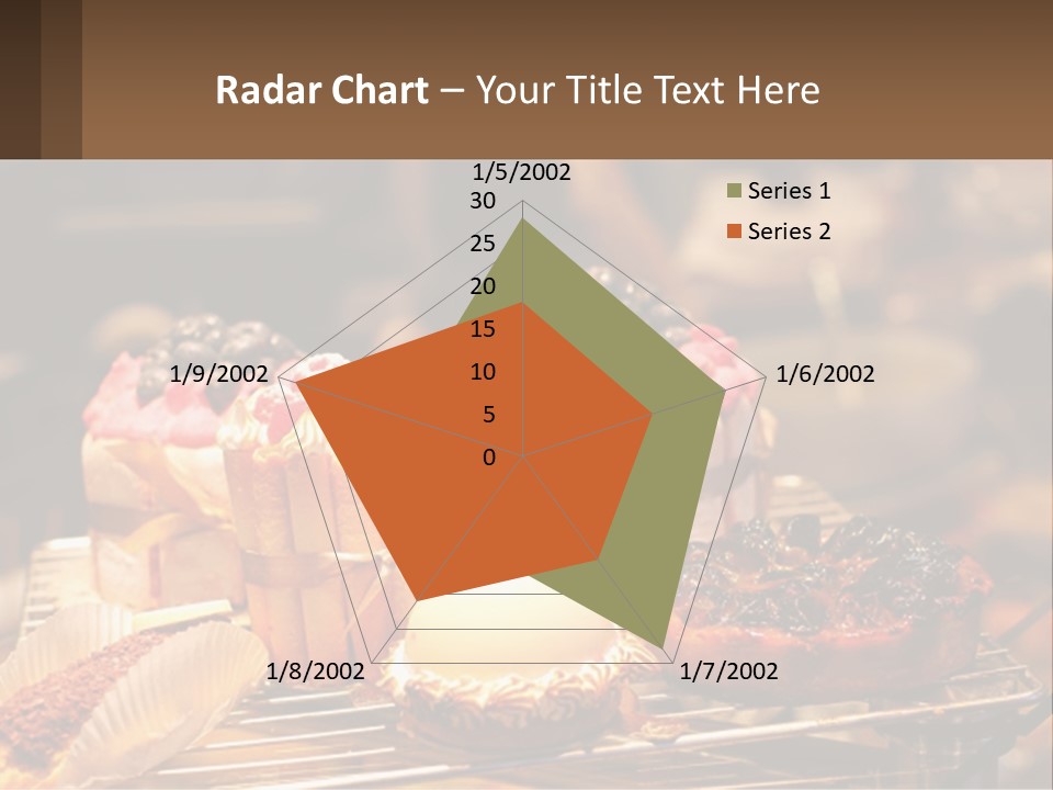 A Table Topped With Cakes And Pastries Covered In Icing PowerPoint Template
