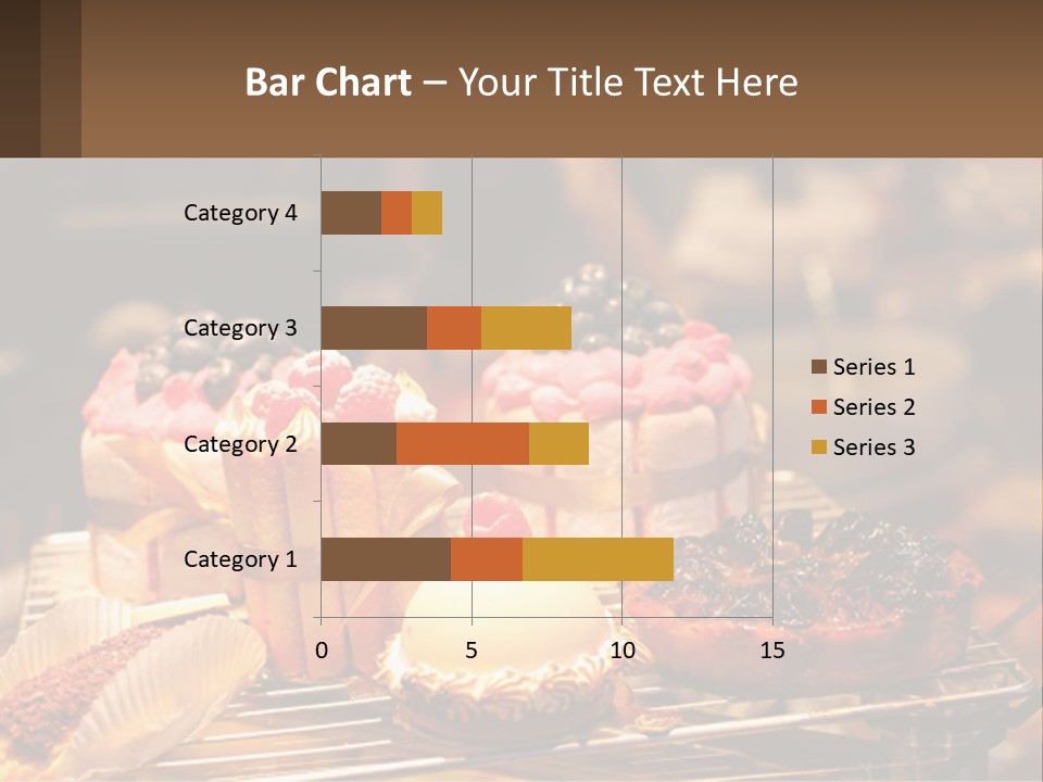 A Table Topped With Cakes And Pastries Covered In Icing PowerPoint Template