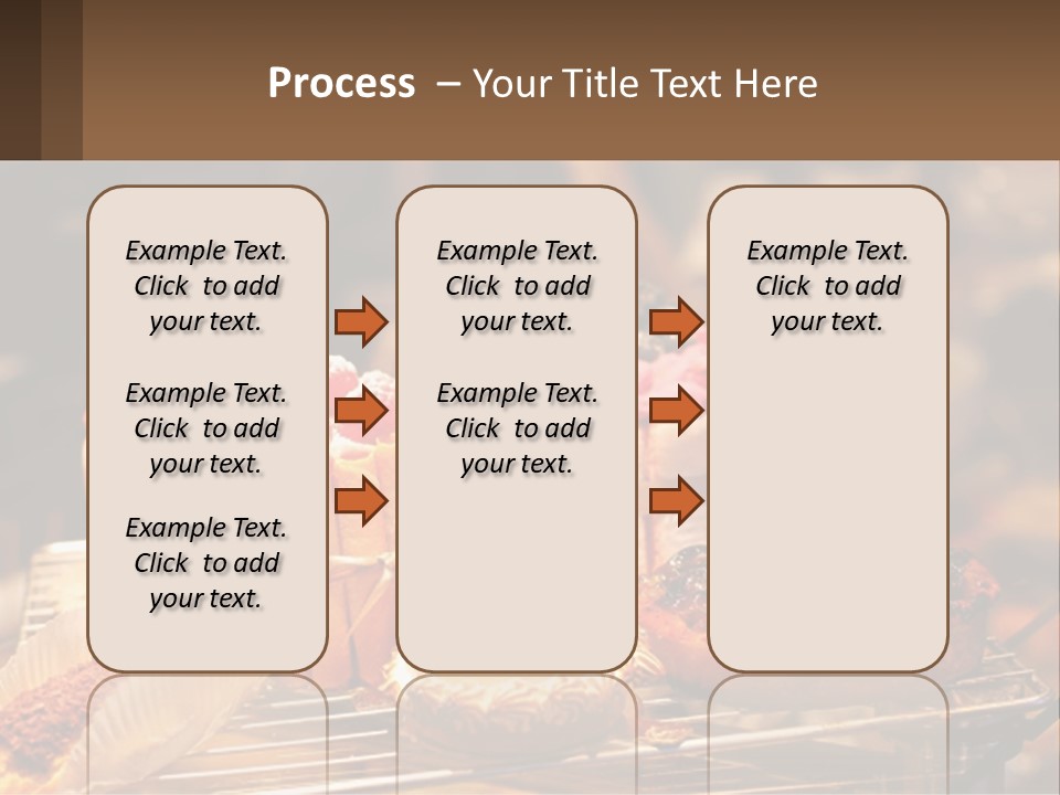 A Table Topped With Cakes And Pastries Covered In Icing PowerPoint Template