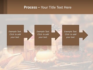 A Table Topped With Cakes And Pastries Covered In Icing PowerPoint Template