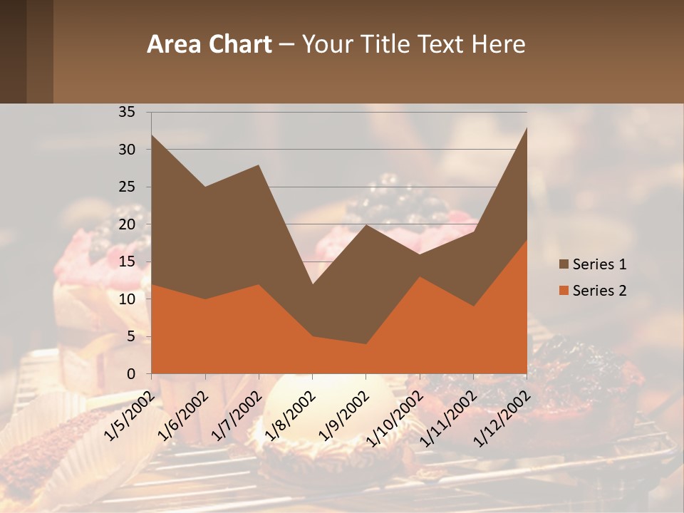 A Table Topped With Cakes And Pastries Covered In Icing PowerPoint Template