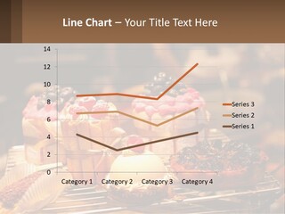 A Table Topped With Cakes And Pastries Covered In Icing PowerPoint Template