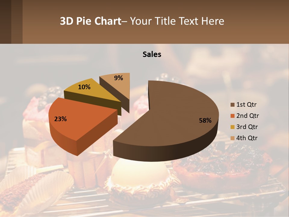 A Table Topped With Cakes And Pastries Covered In Icing PowerPoint Template