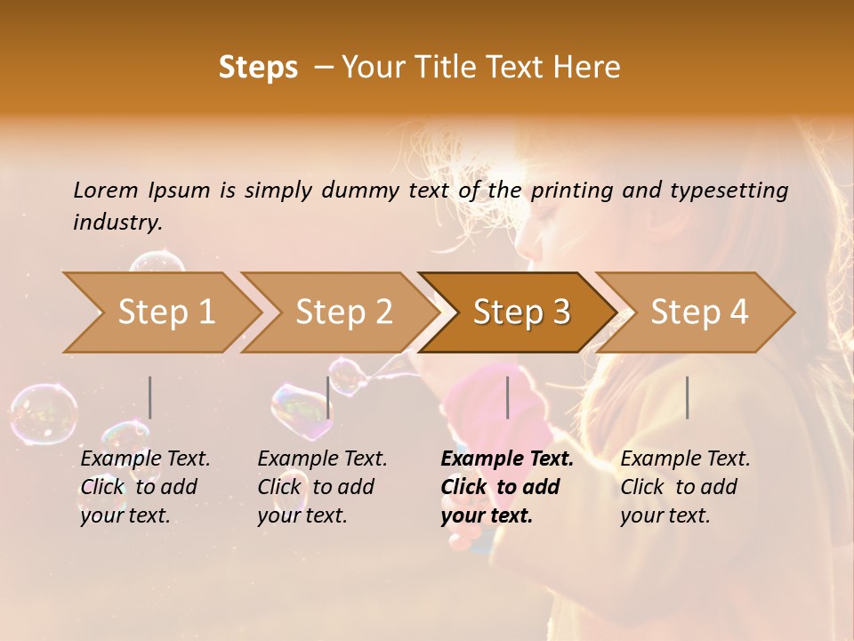 A Little Girl Blowing Bubbles In The Air PowerPoint Template