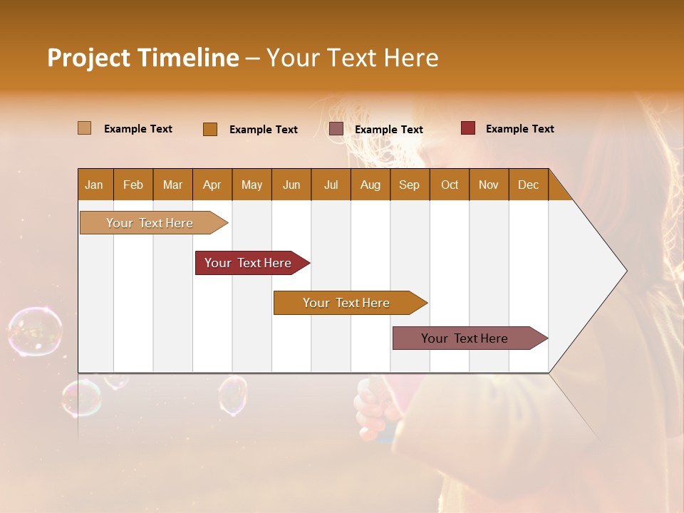 A Little Girl Blowing Bubbles In The Air PowerPoint Template