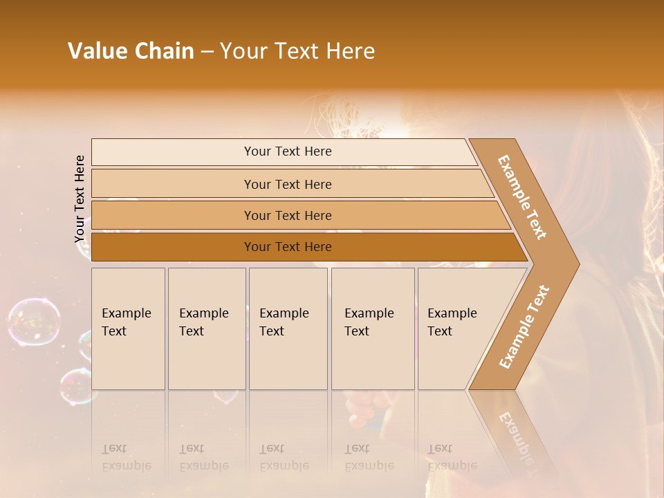 A Little Girl Blowing Bubbles In The Air PowerPoint Template