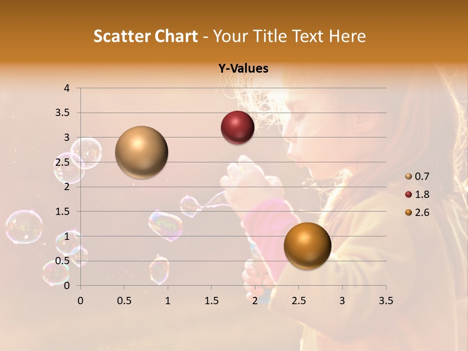 A Little Girl Blowing Bubbles In The Air PowerPoint Template