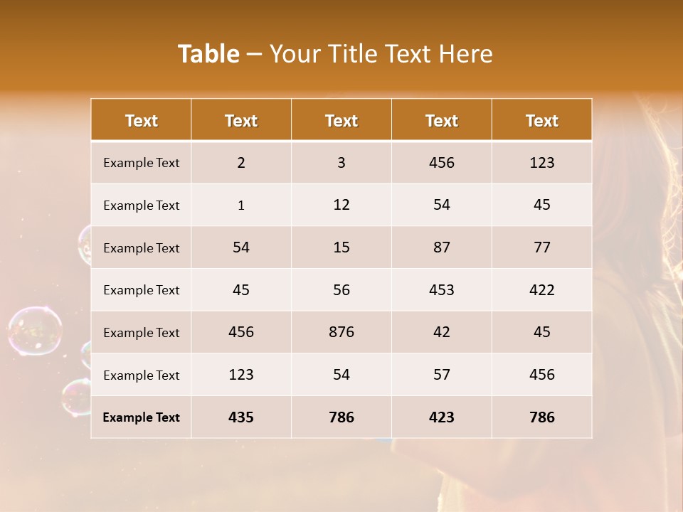 A Little Girl Blowing Bubbles In The Air PowerPoint Template