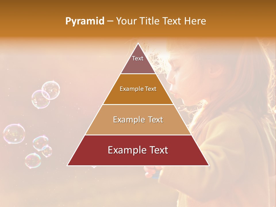 A Little Girl Blowing Bubbles In The Air PowerPoint Template