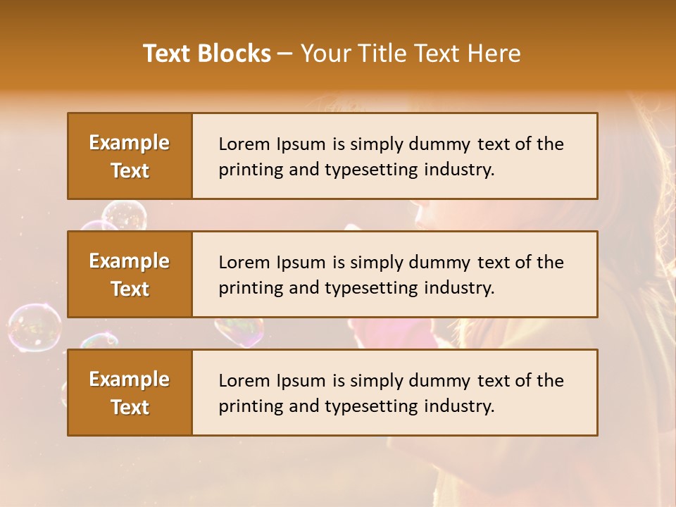 A Little Girl Blowing Bubbles In The Air PowerPoint Template