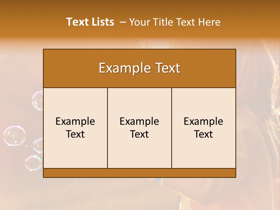 A Little Girl Blowing Bubbles In The Air PowerPoint Template