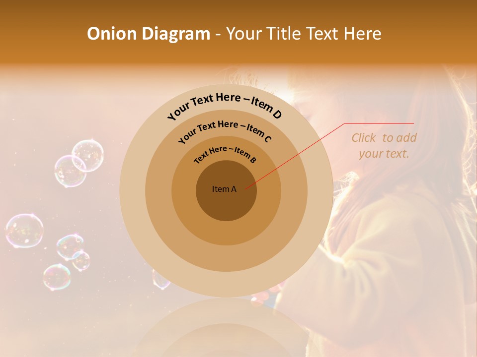 A Little Girl Blowing Bubbles In The Air PowerPoint Template