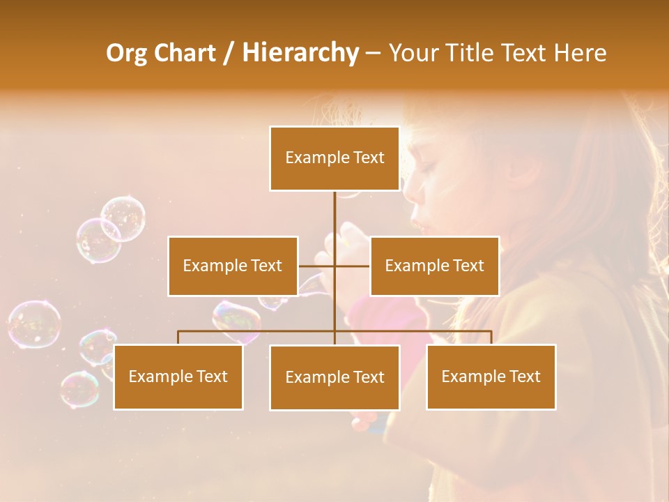 A Little Girl Blowing Bubbles In The Air PowerPoint Template