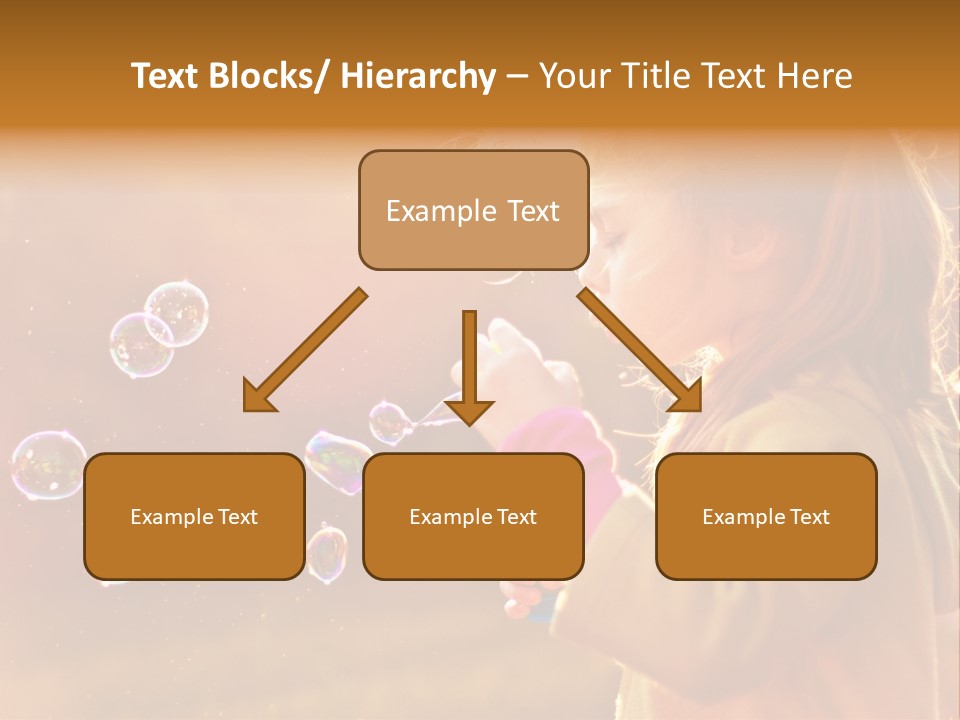 A Little Girl Blowing Bubbles In The Air PowerPoint Template