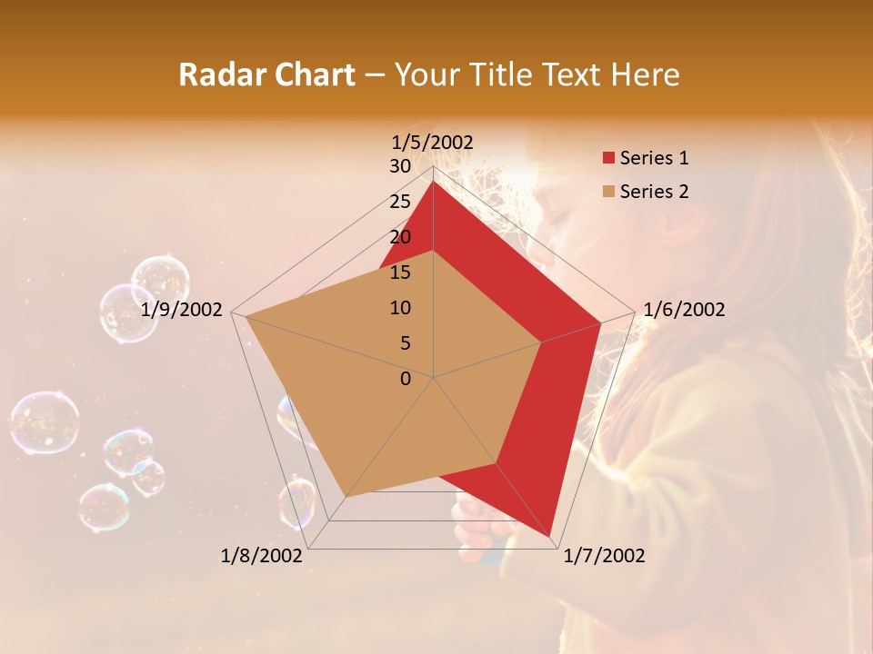 A Little Girl Blowing Bubbles In The Air PowerPoint Template