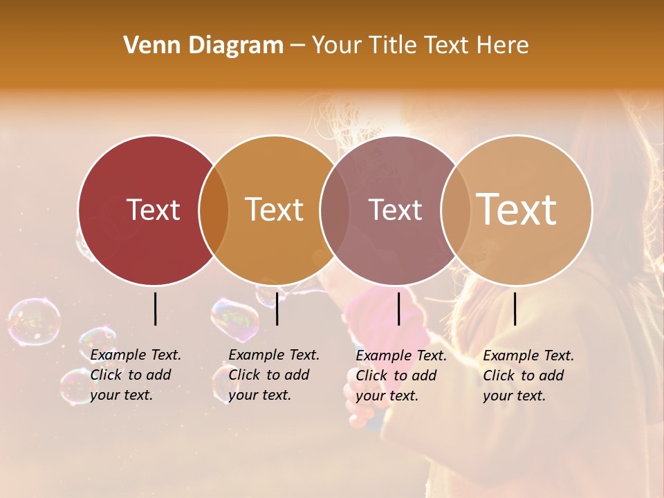 A Little Girl Blowing Bubbles In The Air PowerPoint Template