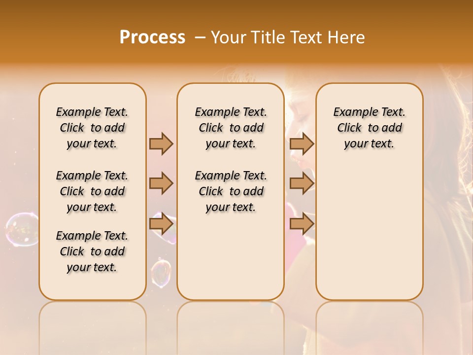 A Little Girl Blowing Bubbles In The Air PowerPoint Template