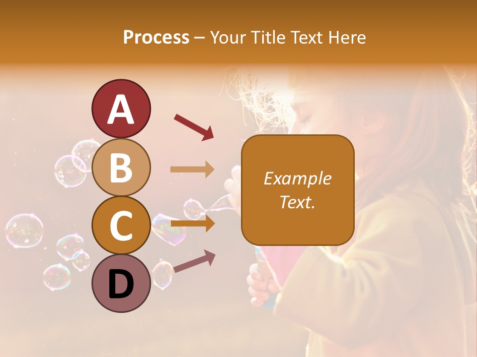 A Little Girl Blowing Bubbles In The Air PowerPoint Template