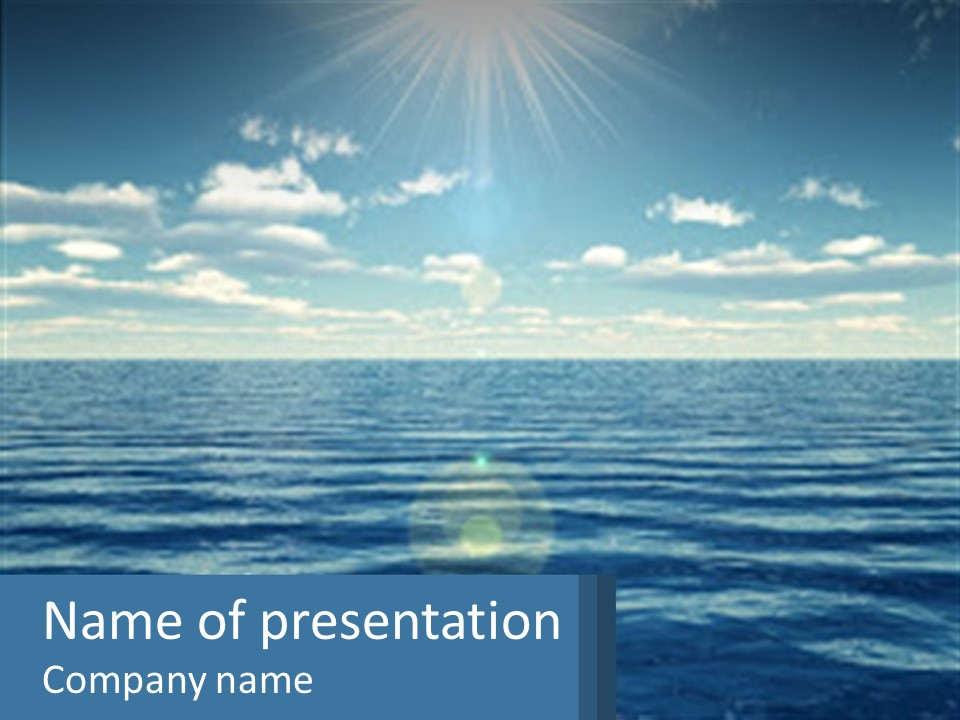 The Sun Is Shining Over The Ocean Powerpoint Template PowerPoint Template