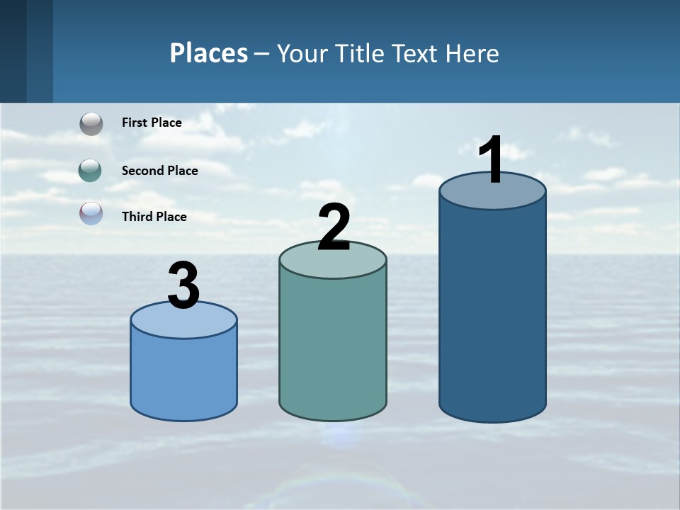 The Sun Is Shining Over The Ocean Powerpoint Template PowerPoint Template