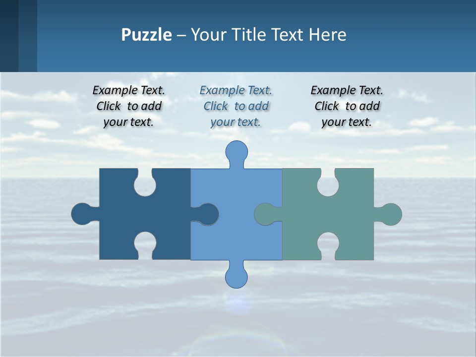 The Sun Is Shining Over The Ocean Powerpoint Template PowerPoint Template