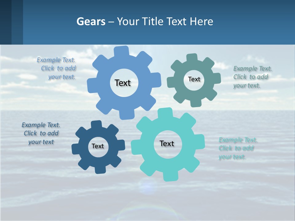 The Sun Is Shining Over The Ocean Powerpoint Template PowerPoint Template