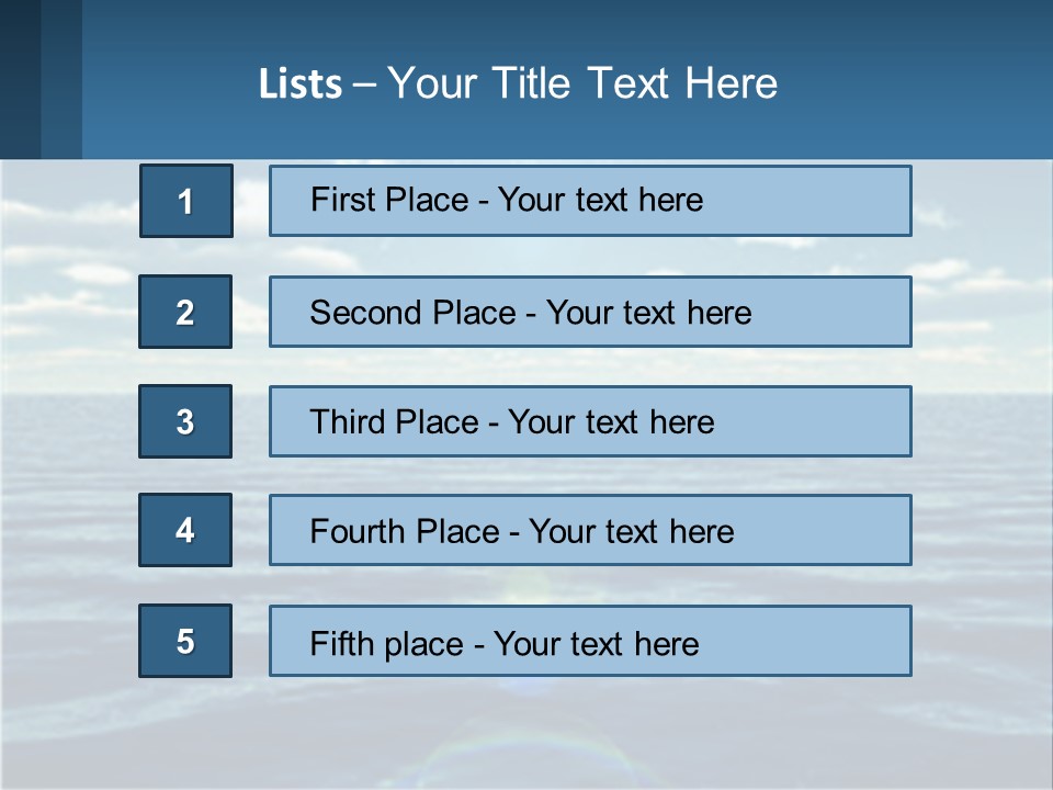 The Sun Is Shining Over The Ocean Powerpoint Template PowerPoint Template