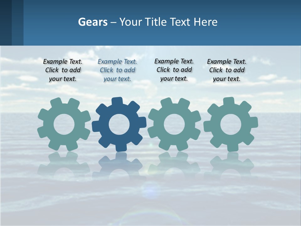 The Sun Is Shining Over The Ocean Powerpoint Template PowerPoint Template