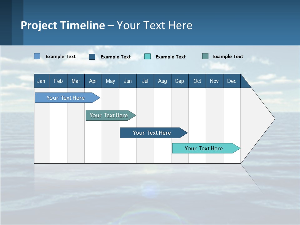 The Sun Is Shining Over The Ocean Powerpoint Template PowerPoint Template