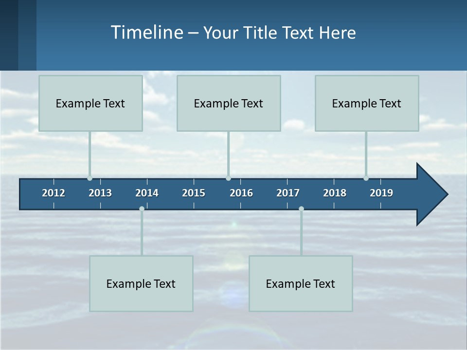 The Sun Is Shining Over The Ocean Powerpoint Template PowerPoint Template