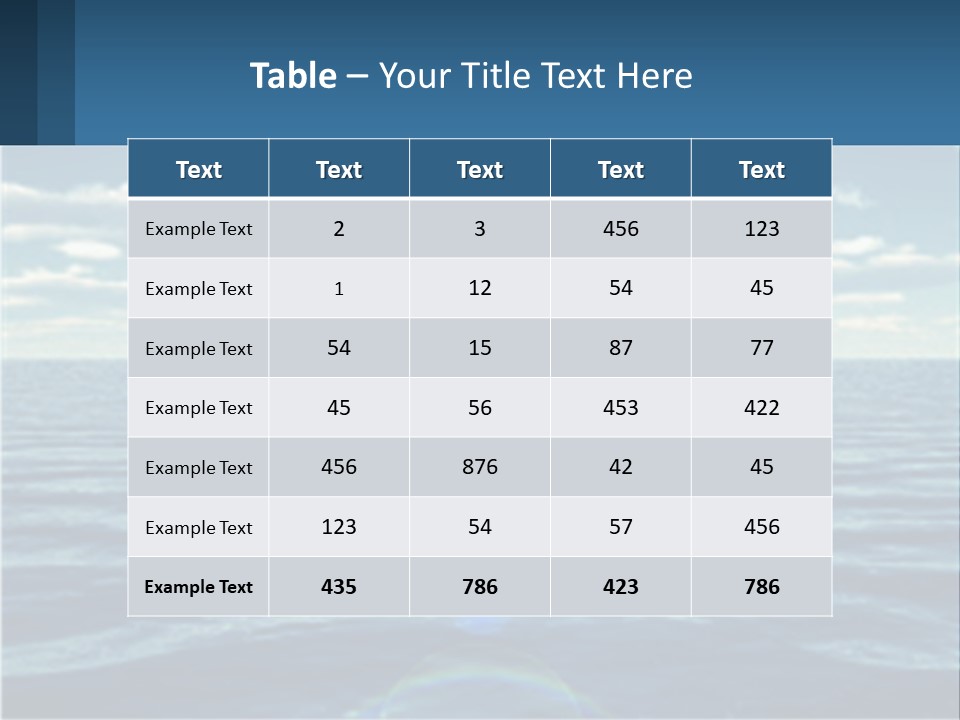 The Sun Is Shining Over The Ocean Powerpoint Template PowerPoint Template
