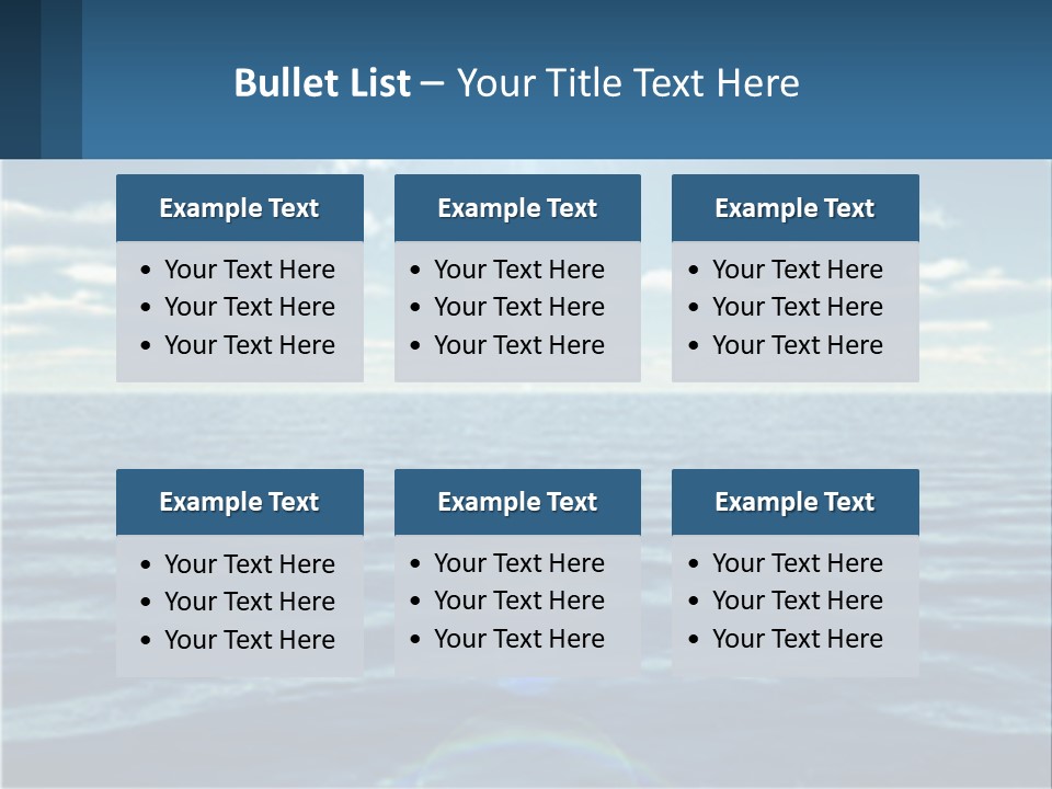 The Sun Is Shining Over The Ocean Powerpoint Template PowerPoint Template