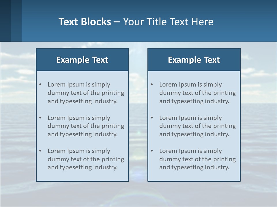 The Sun Is Shining Over The Ocean Powerpoint Template PowerPoint Template