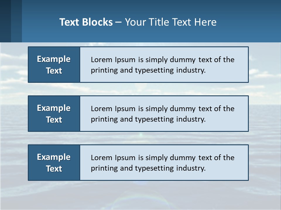 The Sun Is Shining Over The Ocean Powerpoint Template PowerPoint Template
