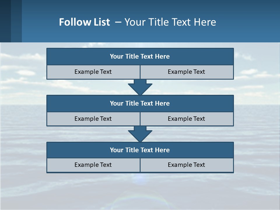 The Sun Is Shining Over The Ocean Powerpoint Template PowerPoint Template