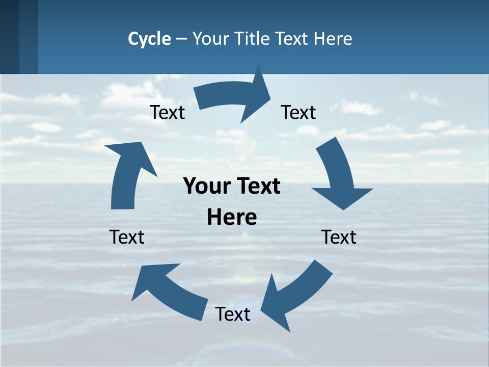 The Sun Is Shining Over The Ocean Powerpoint Template PowerPoint Template