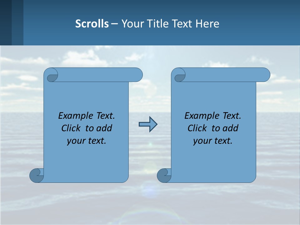 The Sun Is Shining Over The Ocean Powerpoint Template PowerPoint Template