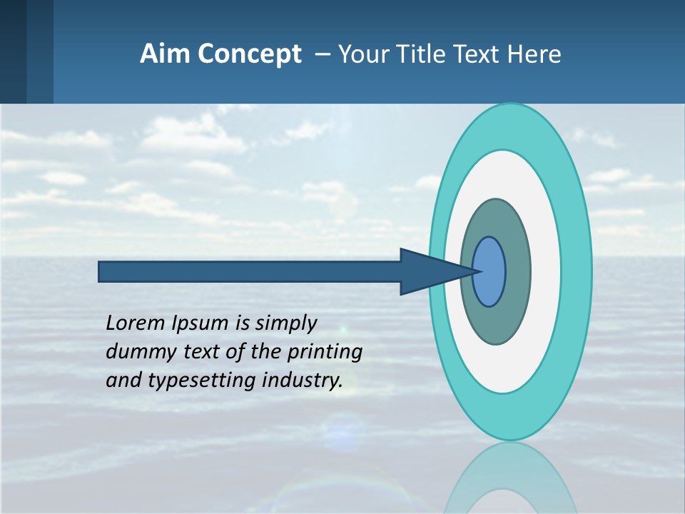 The Sun Is Shining Over The Ocean Powerpoint Template PowerPoint Template