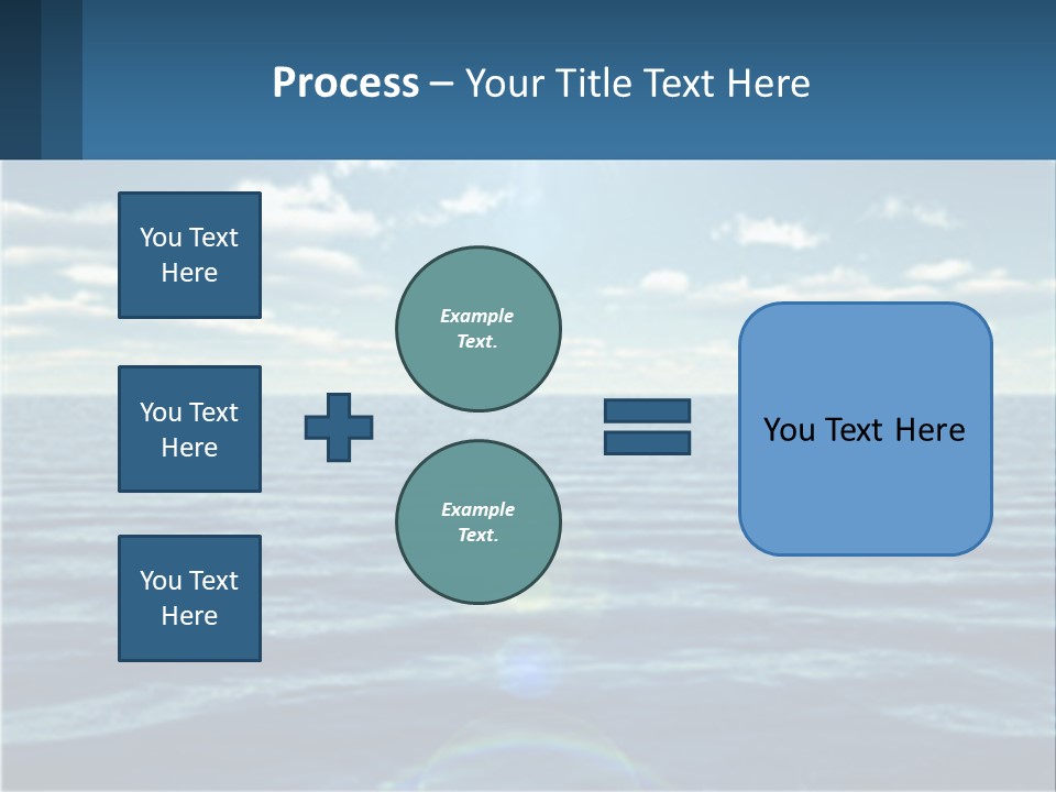 The Sun Is Shining Over The Ocean Powerpoint Template PowerPoint Template