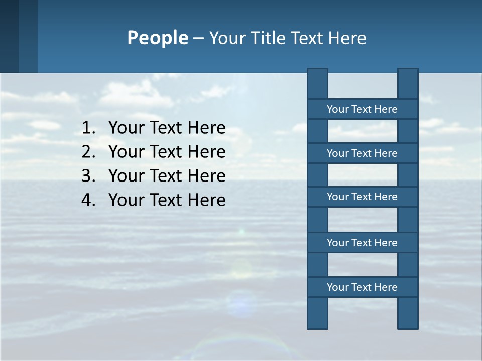 The Sun Is Shining Over The Ocean Powerpoint Template PowerPoint Template