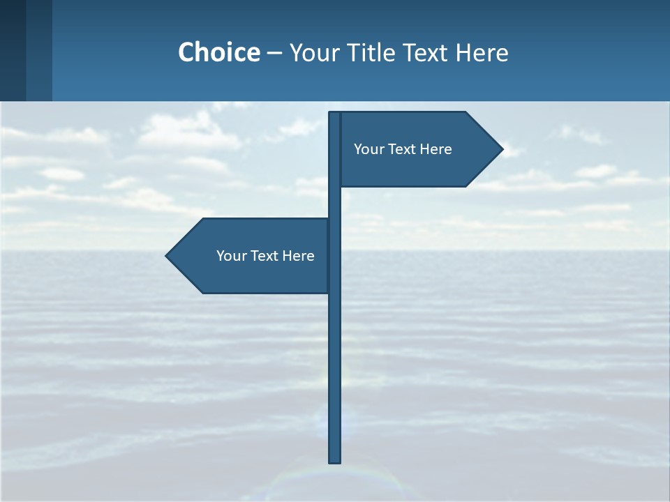 The Sun Is Shining Over The Ocean Powerpoint Template PowerPoint Template