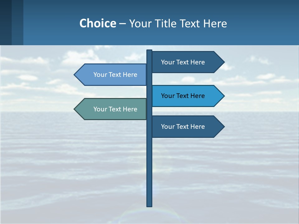 The Sun Is Shining Over The Ocean Powerpoint Template PowerPoint Template