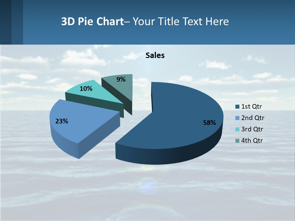 The Sun Is Shining Over The Ocean Powerpoint Template PowerPoint Template