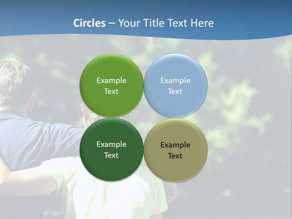 A Man And A Woman Hugging In A Park PowerPoint Template