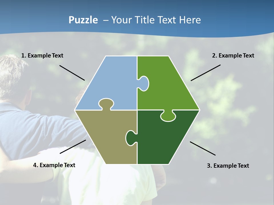 A Man And A Woman Hugging In A Park PowerPoint Template