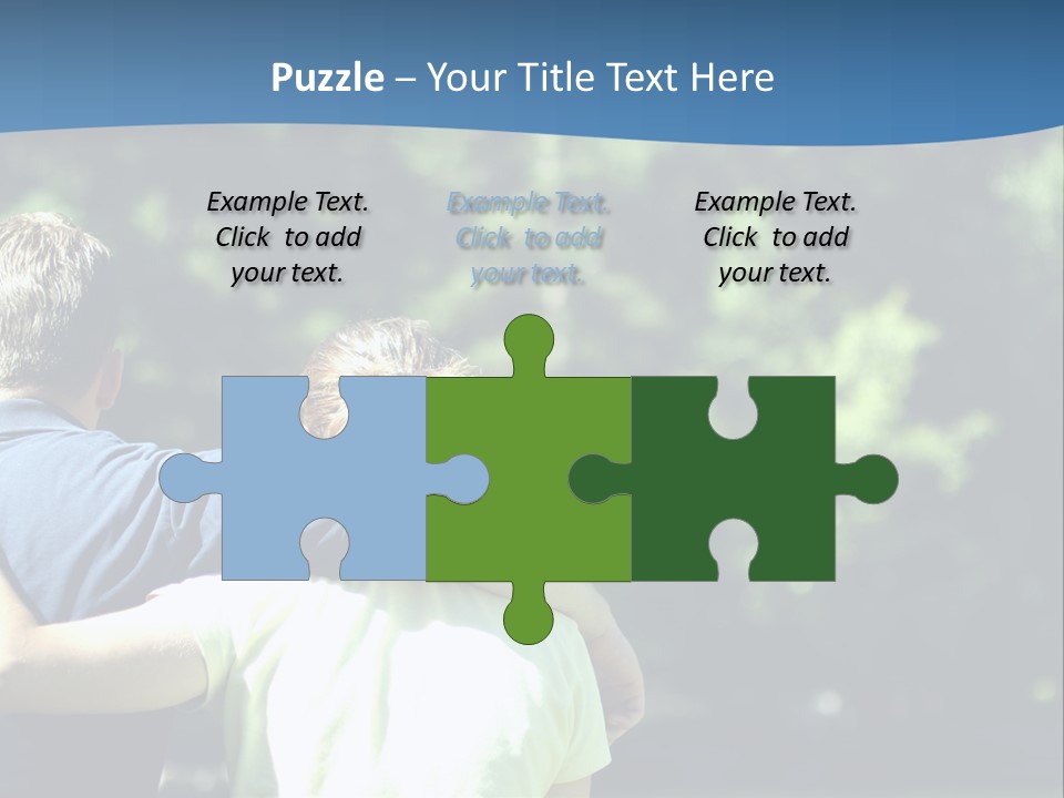 A Man And A Woman Hugging In A Park PowerPoint Template