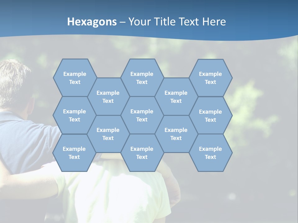 A Man And A Woman Hugging In A Park PowerPoint Template