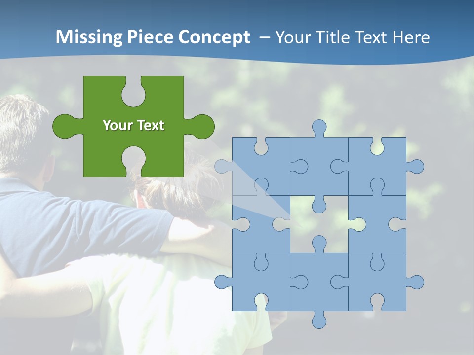 A Man And A Woman Hugging In A Park PowerPoint Template